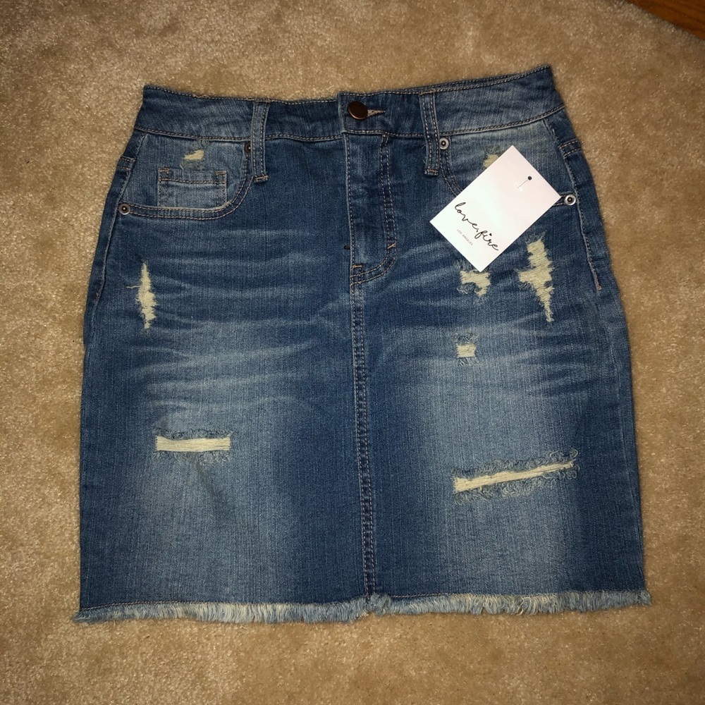 Jean Skirt from love, fire